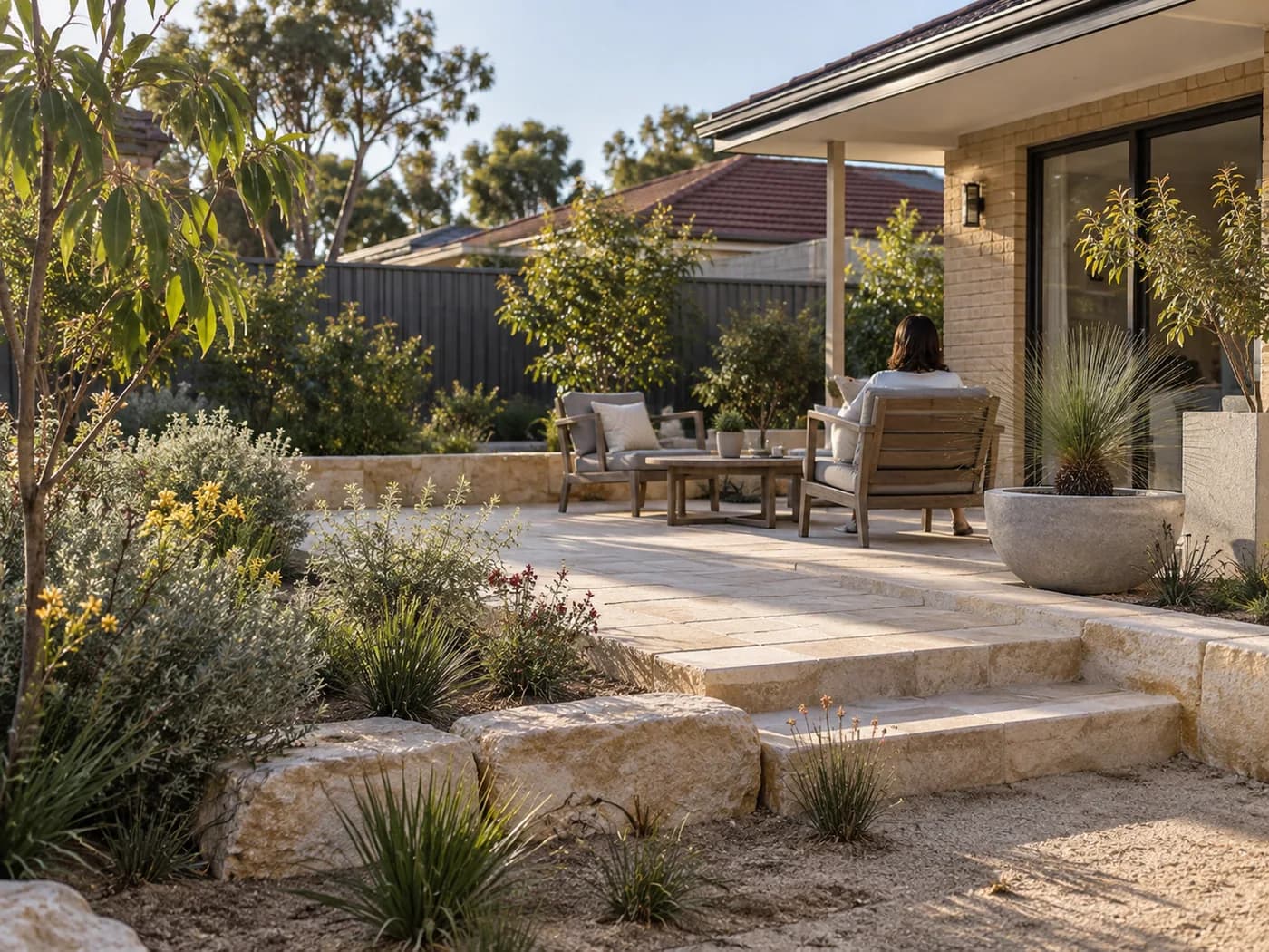 Illustrative landscape construction services in Perth